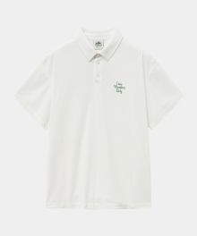 RESORT LOGO PIQUE POLO WHITE