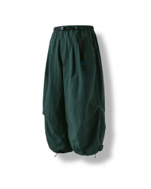 Nylon Tuck Belt String Balloon Pants - Green