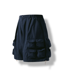 Slather Utility Pocket Half Pants - Navy