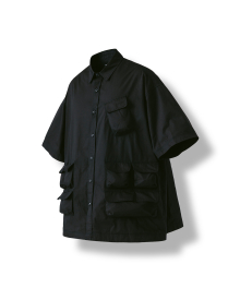 Slather Utility Pocket Half Shirt - Black