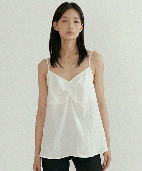 linen bamboo blended sleeveless-ivory