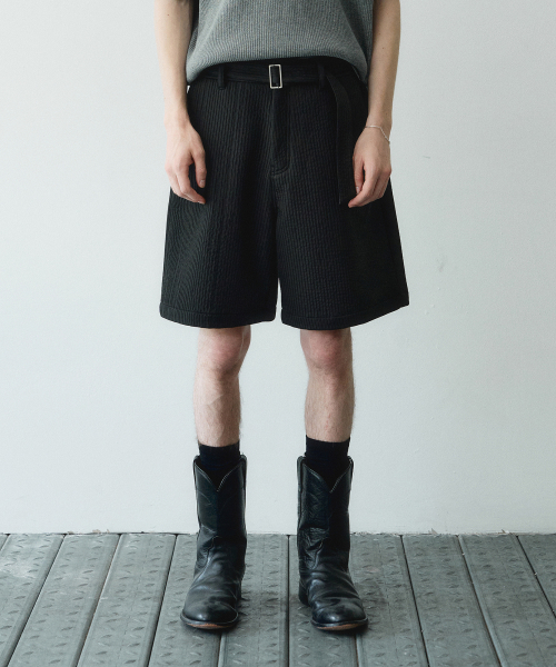 Плиссированные шорты 3D (Black)