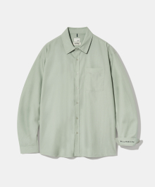 [LLE][JAPAN] Cosmo Washable organic cotton Shirt  S140  Mint gray