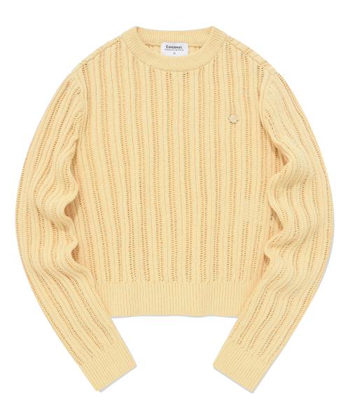 Женский вязаный кроше топ, Yellow