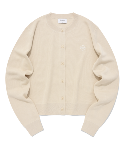 Женский укороченный вязаный кардиган Beige