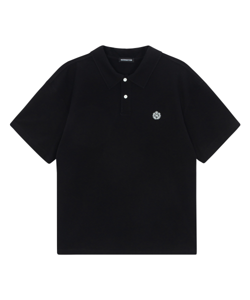 Футболка поло washed silket Black
