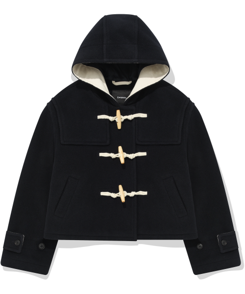 женское короткий дафл пальто Navy