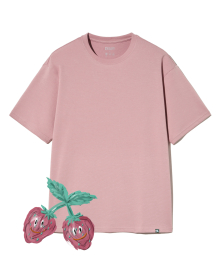 오버핏 쿨웨어 딸기 하프 티셔츠