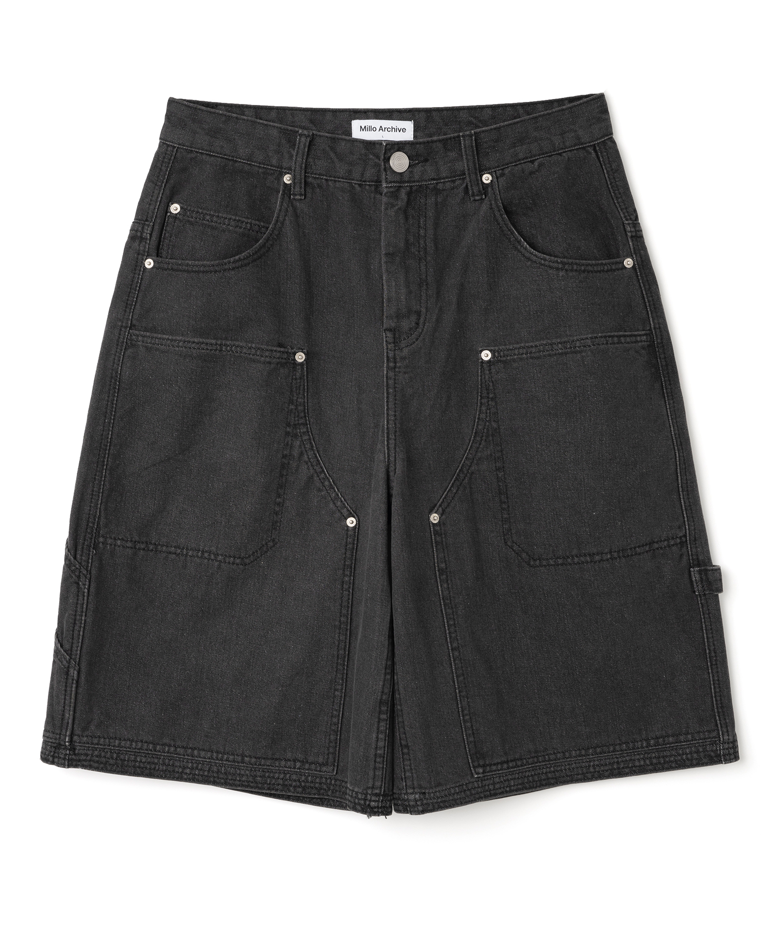 Carpenter Bermuda Pants [Washed Black]