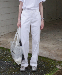 WASHED COTTON STRAIGHT-FIT PANTS_OFF WHITE_LC242_PT13OW