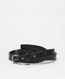 Long Leather Belt (Men) - Black