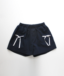 Cotton Ribbon Shorts Navy