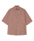 Unsewn half check shirts [rose]