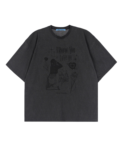 【ROSEFRANTZ】TWINKLE PIGMENT OVERFIT T-SHIRT 로제프란츠(ROSEFRANTZ) Twinkle Pigment Overfit T-shirt [Blue