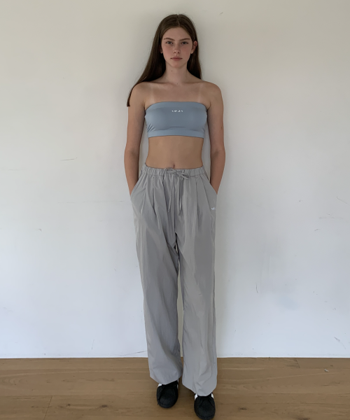 Широкие брюки с лямками Silver Grey