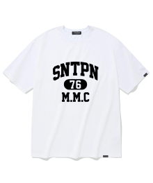 SP SNTPN 로고 티셔츠-화이트 블랙