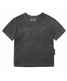AB X WIND AND SEA CROP T-SHIRTS (CHARCOAL)