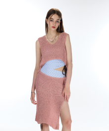 L12 KNIT COVER UP SET(PINK)