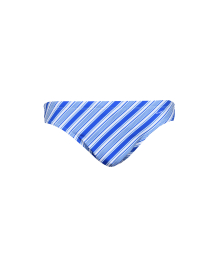 Irregular Stripe swim brief - Ocean Blue