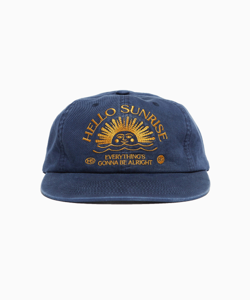 Washed HS Arch Logo 6Panel Cap_Navy/Orange
