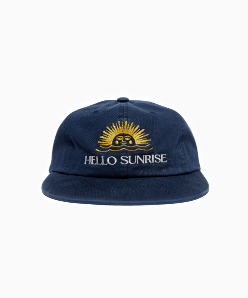헬로 선라이즈 Washed Two Tone Logo 6Panel Cap_Navy