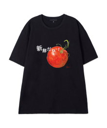 [VINTAGE TOMATO]LOOSE FIT 라운드 넥 반팔티_블랙