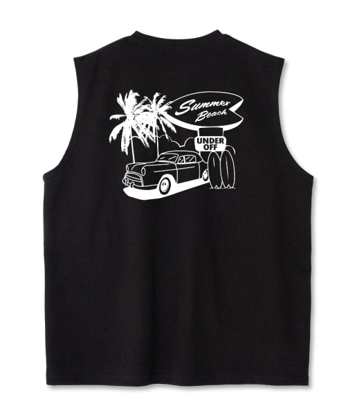 Оверсайз майка Summer Beach Black White