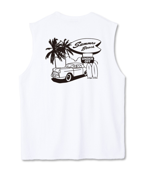 Свободная майка оверсайз для пляжа White/Black