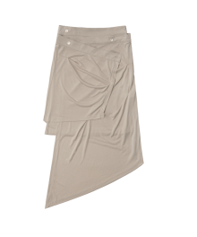 Jersey Drape Wrap Skirt / Beige