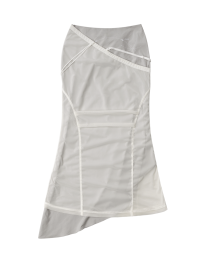 Layered Mesh Strap Skirt / Grey