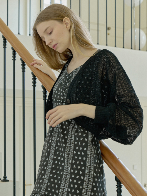 лен Summer трикотаж Bolero - BLACK