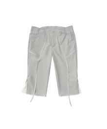 Strap Trimming Capri Pants / Grey