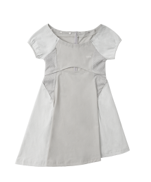 Capsleeve Slit Mini Dress / Grey