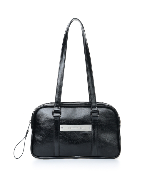 닉앤니콜(NICK&NICOLE) CRYSTAL LEATHER MINI BOSTON BAG_BLACK