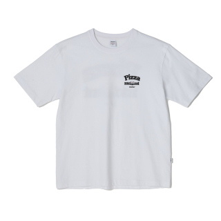 마크엠(MARKM) [MARKMxCORNER PIZZA JOINT] PIZZA MOMENT HALF T-SHIRTS-WHITE 상품 이미지