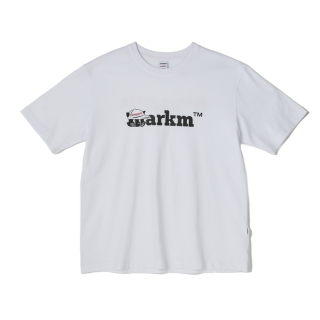 마크엠(MARKM) [MARKMxCORNER PIZZA JOINT] ROUND LOGO HALF T-SHIRTS-WHITE 상품 이미지