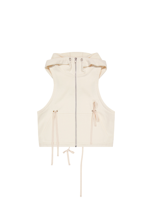 LACED UP VEST [IVORY]
