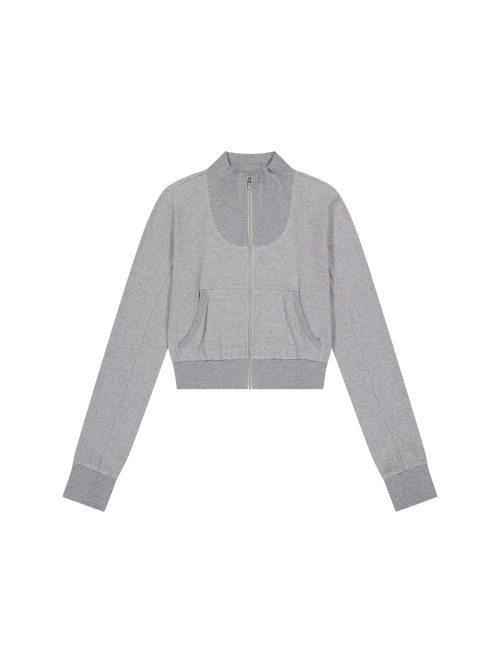FITTED TRACK TOP [HEATHER GREY]