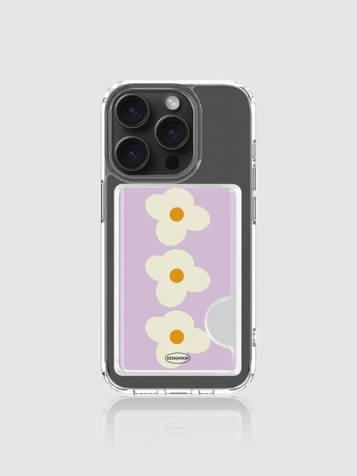 디자인스킨(DESIGNSKIN) 맥세이프 카드 포켓 ver.2 - 데이지/퍼플 - 후기 | 무신사