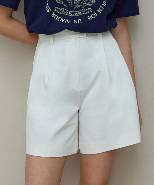Two-Tuck A-line шорты - Off White