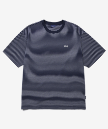 SMALL ARCH LOGO STRIPE T-SHIRT NAVY