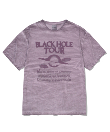 블랙홀 피그먼트 티셔츠-라이트 퍼플