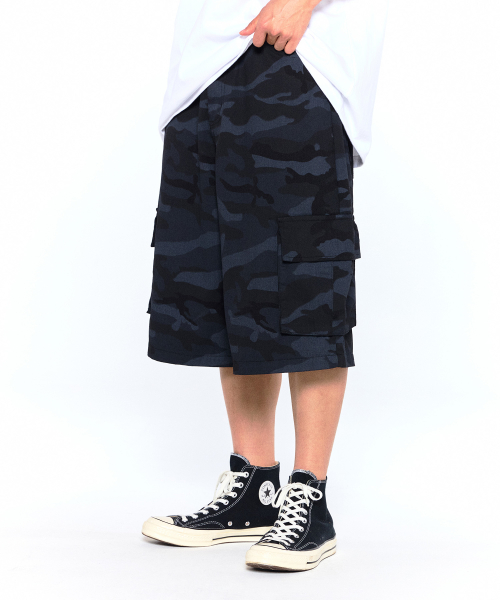 필루미네이트() 카모 버뮤다 카고 쇼츠-블랙 상품 이미지