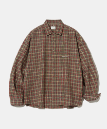 Crease Finish Vintage-Red Check Shirt S150