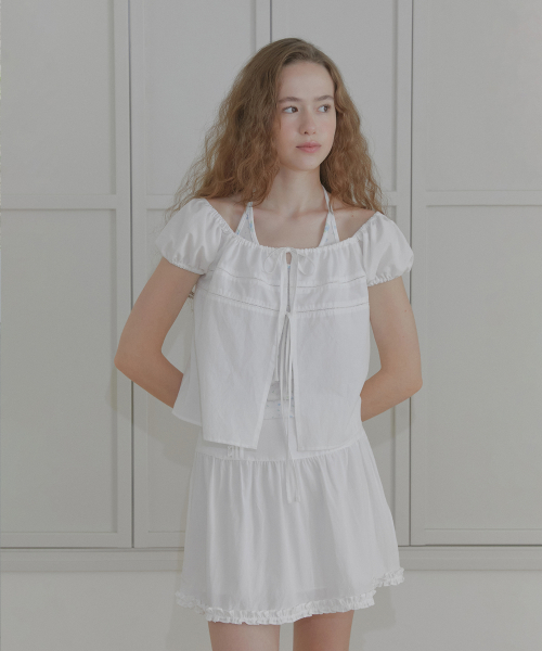 LOOSE SQUARE BLOUSE (WHITE)