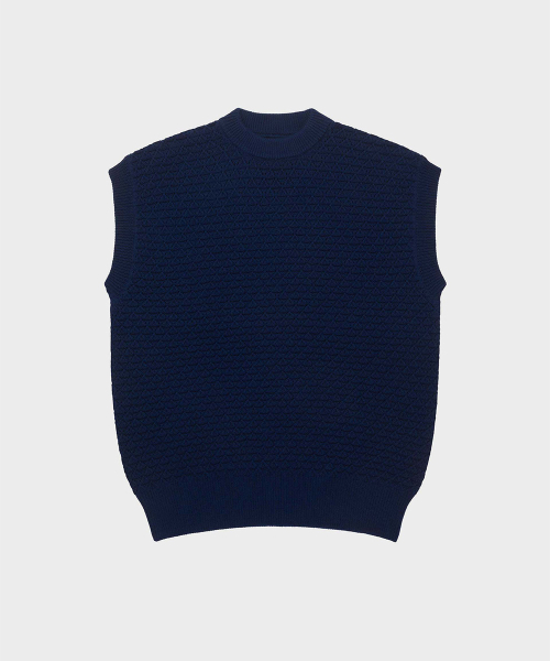 Eyelet трикотаж Merino Wool Vest - Dark джинс