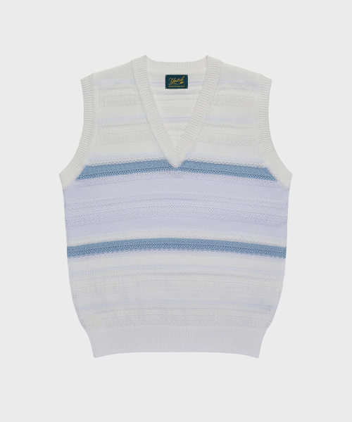Striped Jacquard трикотаж Vest - White