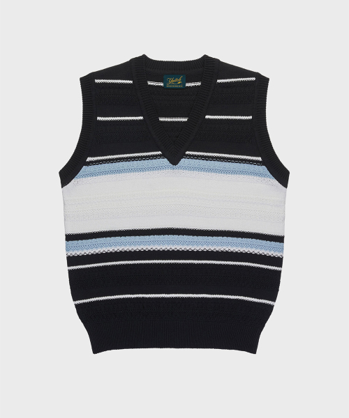 Striped Jacquard трикотаж Vest - Jet черный