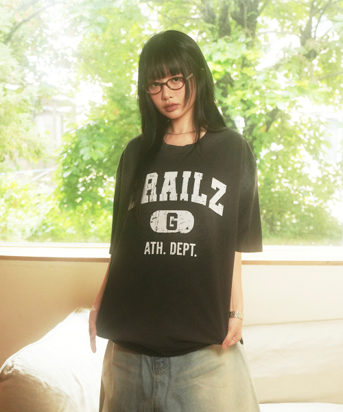 그레일즈(GRAILZ) VINTAGE ATHLETIC T-SHIRTS [BLACK] - 사이즈