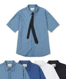 [2pack] 파인 트윌 팁 하프 셔츠